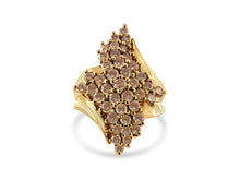 Load image into Gallery viewer, 10K Yellow Gold Diamond Cluster Ring