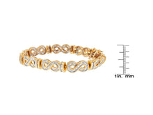 Load image into Gallery viewer, 14K Yellow Gold Baguette-Cut Diamond Bracelet