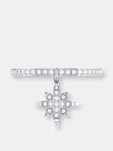 Load image into Gallery viewer, North Star Diamond Charm Ring In Sterling Silver