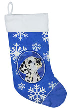 Load image into Gallery viewer, Dalmatian Winter Snowflakes Holiday Christmas Stocking