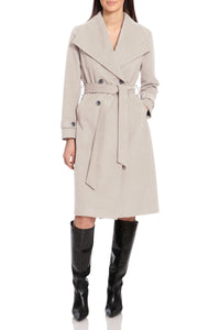 Belted Envelope Collar Coat