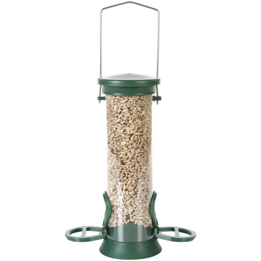 C J Challenger Plastic Seed Bird Feeder (Green) (Small)