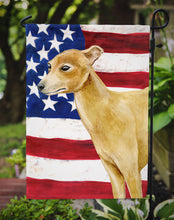 Load image into Gallery viewer, 11 x 15 1/2 in. Polyester Italian Greyhound Patriotic Garden Flag 2-Sided 2-Ply