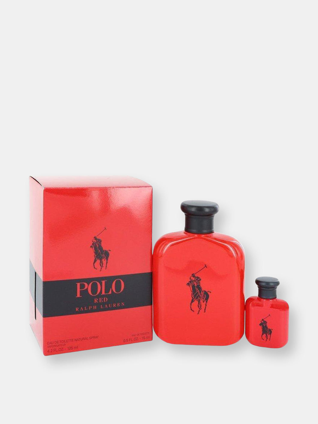Polo Red by Ralph Lauren Gift Set -- 4.2 oz Eau De Toilette Spray + 0.5 oz Mini EDT