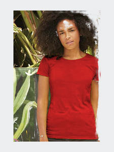 Womens/Ladies Short Sleeve Lady-Fit Original T-Shirt - Red