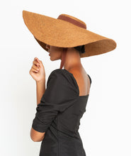 Load image into Gallery viewer, Lola Wide Brim Jute Straw Hat, in Havana Brown