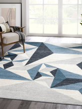 Load image into Gallery viewer, Abani Rugs Deco DEC110A Blue Grey 3D Triangle Area Rug