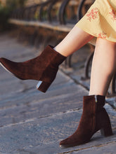 Load image into Gallery viewer, The Downtown Boot - Chocolate Suede