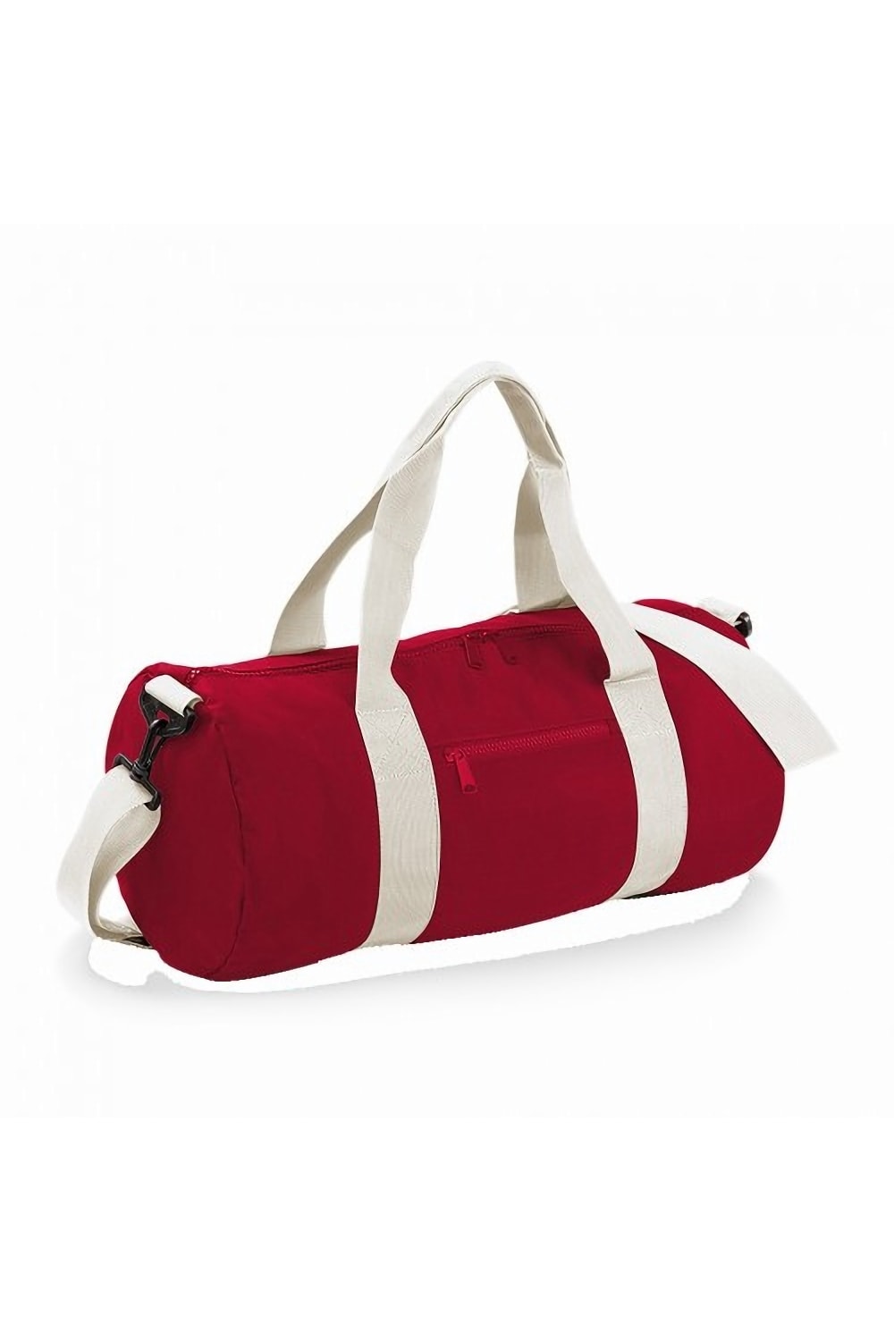 Plain Varsity Barrel/Duffel Bag (20 Liters) - Classic Red/Off White