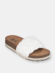 Lesley White Footbed Sandals