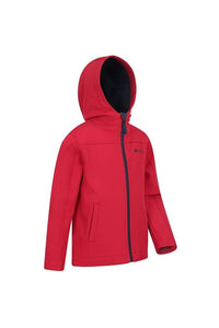 Childrens/Kids Exodus Water Resistant Soft Shell Jacket - Red