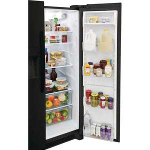 25.6 Cu. Ft. Black Side by Side Refrigerator