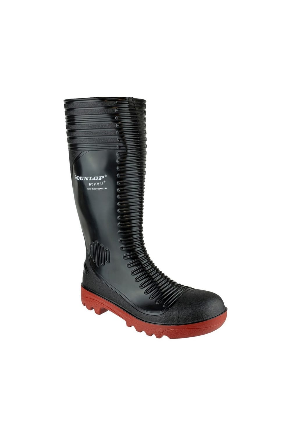 Mens Acifort Ribbed Full Safety Wellies - Black