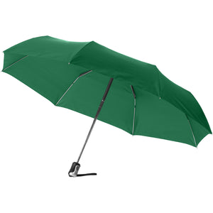 Bullet 21.5in Alex 3-Section Auto Open And Close Umbrella (Pack of 2) (Green) (One Size)