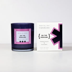 On the Rebound 11oz Candle, Pomegranate + Lavender
