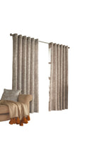 Load image into Gallery viewer, Furn Irwin Woodland Design Ringtop Eyelet Curtains (Pair) (Stone) (90x54in)