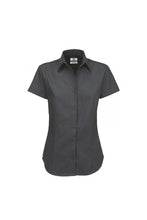 Load image into Gallery viewer, B&amp;C Womens/Ladies Sharp Twill Short Sleeve Shirt (Dark Gray)