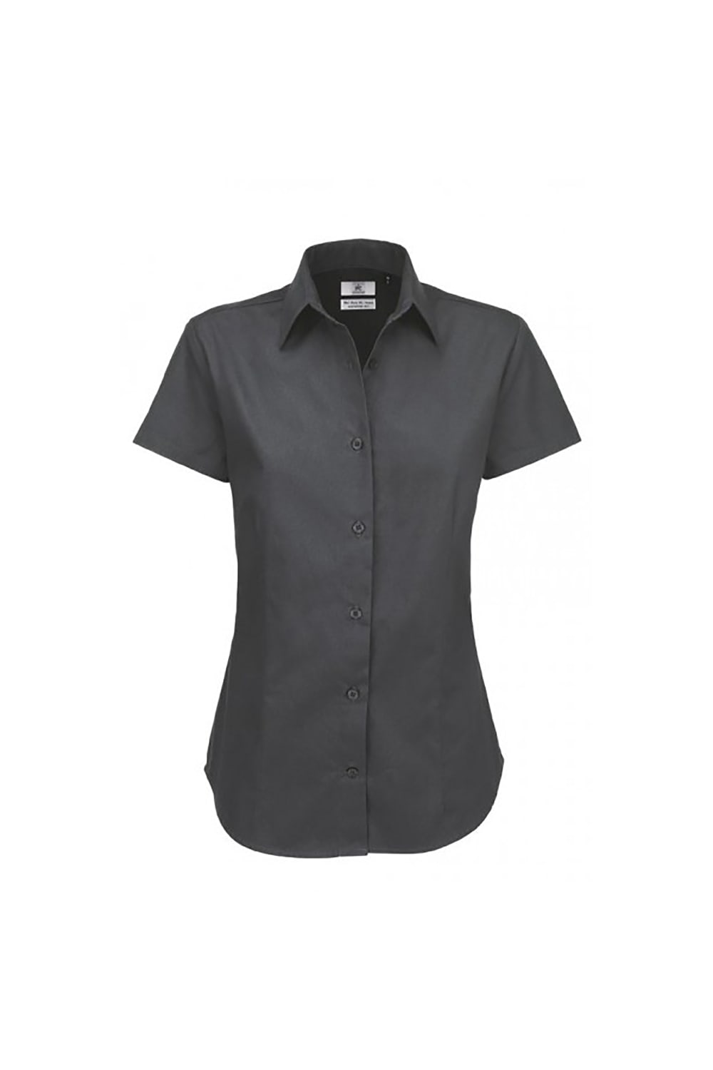B&C Womens/Ladies Sharp Twill Short Sleeve Shirt (Dark Gray)