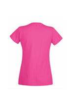 Load image into Gallery viewer, Fruit Of The Loom Ladies Lady-Fit Valueweight V-Neck Short Sleeve T-Shirt (Fuchsia)