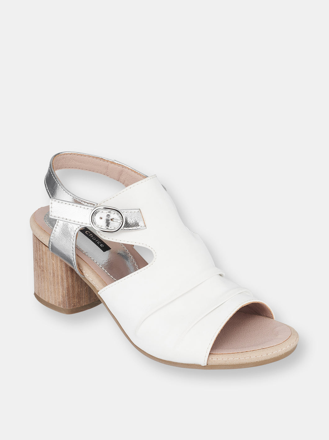 Kisha White Heeled Sandals