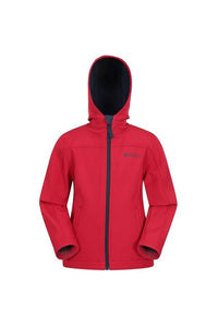 Childrens/Kids Exodus Water Resistant Soft Shell Jacket - Red