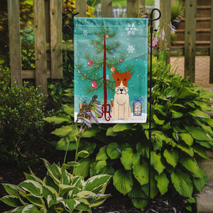 Merry Christmas Tree Wire Fox Terrier Garden Flag 2-Sided 2-Ply