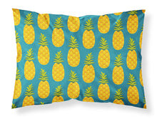 Load image into Gallery viewer, Pineapples on Teal Fabric Standard Pillowcase