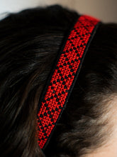 Load image into Gallery viewer, Red Tatreez Headband