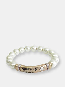 "Amazing Grace" Pearl Stretch Bracelet