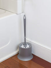 Load image into Gallery viewer, Plastic Toilet Brush with Compact Holder, Grey