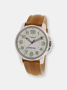 Timex Men's Expedition TW4B16400 Silver Leather Japanese Quartz Fashion Watch