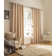 Load image into Gallery viewer, Furn Ellis Ringtop Eyelet Curtains (Natural) (66 x 72 in)