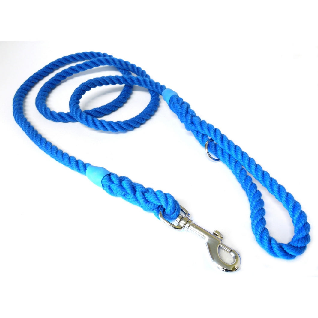 KJK Ropeworks Clip & Ring Dog Leash (Blue) (0.40 x 67in)