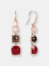 Load image into Gallery viewer, Three Stone Chandelier Earrings