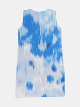 Load image into Gallery viewer, Carolina Herrera Women&#39;s Abstract Hazy Blue Sleeveless Dress