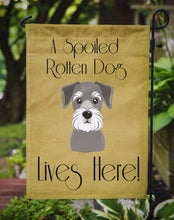 Load image into Gallery viewer, Schnauzer Spoiled Dog Lives Here Garden Flag 2-Sided 2-Ply