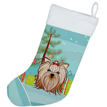 Load image into Gallery viewer, Christmas Tree and Yorkie Yorkishire Terrier Christmas Stocking