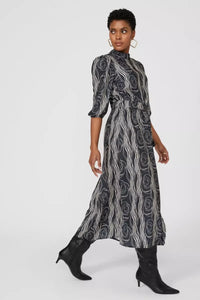 Womens/Ladies Swirl Keyhole Midi Dress