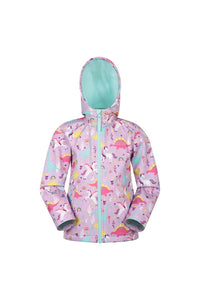 Childrens/Kids Exodus Unicorn Wind Resistant Soft Shell Jacket - Pink/Blue