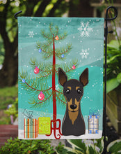 Load image into Gallery viewer, 11 x 15 1/2 in. Polyester Christmas Tree and Min Pin Garden Flag 2-Sided 2-Ply
