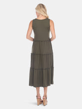 Load image into Gallery viewer, Scoop Neck Tiered Midi Dress