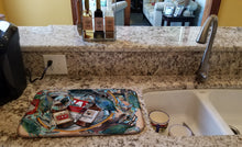 Load image into Gallery viewer, 14 in x 21 in New Orleans Beers and Crabs Dish Drying Mat