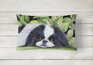 12 in x 16 in  Outdoor Throw Pillow Japanese Chin Canvas Fabric Decorative Pillow