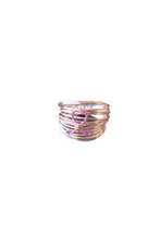 Load image into Gallery viewer, Marcia Wire Wrap Ring in Rose Gold with Breast Cancer Ribbon