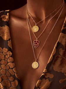 Medici Enamel Shield Necklace