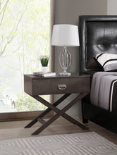 Load image into Gallery viewer, Xavier 1-Drawer Gray Nightstand