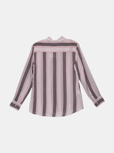 Load image into Gallery viewer, Altuzarra Women&#39;s Rosewater Multi Stripe Sheer Striped Silk Blouse Casual Button-Down Shirt