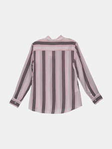 Altuzarra Women's Rosewater Multi Stripe Sheer Striped Silk Blouse Casual Button-Down Shirt