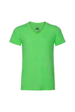 Load image into Gallery viewer, Russell Mens Short Sleeve V-Neck HD T-Shirt (Green Marl)