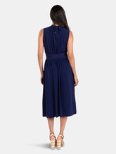 Load image into Gallery viewer, Mindy Shirred Dress in Classic Navy